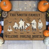 Pumpkins And Family Make The Best Halloween Memories - Family Personalized Custom Home Decor Decorative Mat - Halloween Gift For Family Members