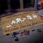 Custom Name Halloween Ghost Family Decor - Personalized Doormat