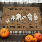 Custom Name Halloween Ghost Family Decor - Personalized Doormat