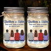A Sibling Is A Forever Friend - Family Personalized Custom Mason Jar Light - Gift For Siblings, Brothers, Sisters