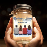 A Sibling Is A Forever Friend - Family Personalized Custom Mason Jar Light - Gift For Siblings, Brothers, Sisters