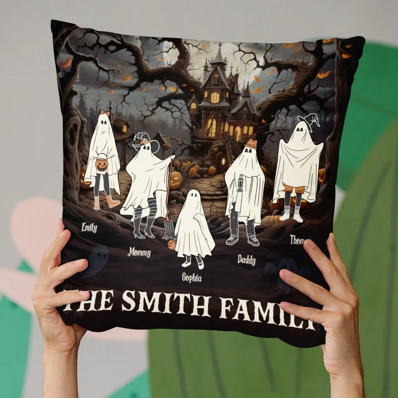 Family Time Is The Best Time Especially When It’s Spooky Season - Family Personalized Custom Pillow - Halloween Gift For Family Members