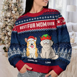 This Christmas Show Off Your Love For Pets In A Fun And Cozy Way - Dog & Cat Personalized Custom Ugly Sweatshirt - Unisex Wool Jumper - Christmas Gift For Pet Owners, Pet Lovers