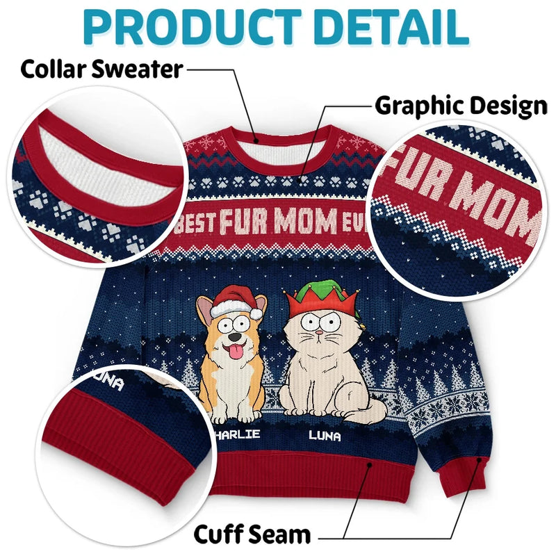 This Christmas Show Off Your Love For Pets In A Fun And Cozy Way - Dog & Cat Personalized Custom Ugly Sweatshirt - Unisex Wool Jumper - Christmas Gift For Pet Owners, Pet Lovers
