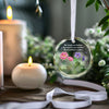 Friendship Is The Flower That Never Fades - Bestie Personalized Custom Circle Glass Ornament - Christmas Gift For Best Friends, BFF, Sisters
