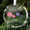 Friendship Is The Flower That Never Fades - Bestie Personalized Custom Circle Glass Ornament - Christmas Gift For Best Friends, BFF, Sisters