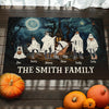 We're Here For The Boos - Family Personalized Custom Home Decor Decorative Mat - Halloween Gift For Family Members
