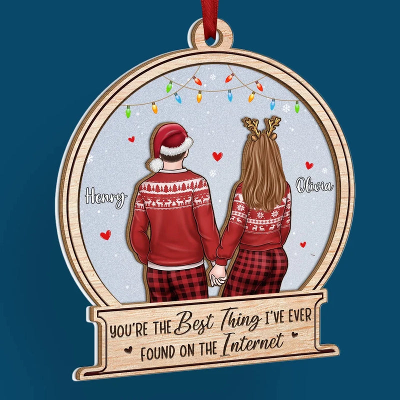 Love Recognizes No Barriers - Couple Personalized Custom Wood & Acrylic Ornament - Christmas Gift For Husband Wife, Anniversary