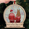 Love Recognizes No Barriers - Couple Personalized Custom Wood & Acrylic Ornament - Christmas Gift For Husband Wife, Anniversary