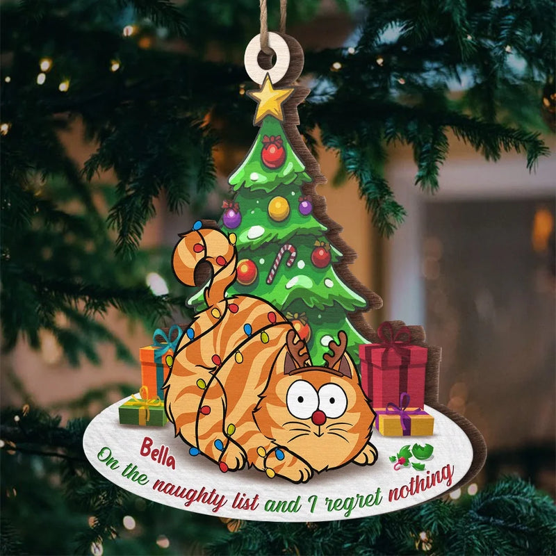 All I Want For Catmas Is You - Cat Personalized Custom Ornament - Wood Custom Shaped - Christmas Gift For Pet Owners, Pet Lovers