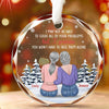 I Promise To Be Always There When You Need Me - Bestie Personalized Custom Circle Glass Ornament - Christmas Gift For Best Friends, BFF, Sisters