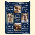 Custom Photo You Are Loved Beyond Words - Memorial Personalized Custom Blanket - Sympathy Gift For Pet Owners, Pet Lovers