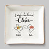 Sometimes Being With Your Best Friend Is All The Therapy You Need - Bestie Personalized Custom Jewelry Dish - Gift For Best Friends, BFF, Sisters
