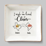 Sometimes Being With Your Best Friend Is All The Therapy You Need - Bestie Personalized Custom Jewelry Dish - Gift For Best Friends, BFF, Sisters