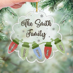 Making Spirits Bright Round The Clock - Family Personalized Custom Ornament - Acrylic Custom Shaped - Christmas Gift For Family Members