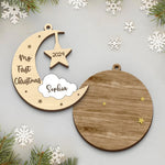 Custom Name My First Christmas Baby Gifts - Personalized 2 Layers Ornament