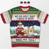I Need A Beer - Dog & Cat Personalized Custom All Over Print Adult Short Sleeve Sweater - Christmas Gift For Pet Owners, Pet Lovers
