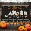 There's Some Horrors In This House - Family Personalized Custom Home Decor Decorative Mat - Halloween Gift For Family Members