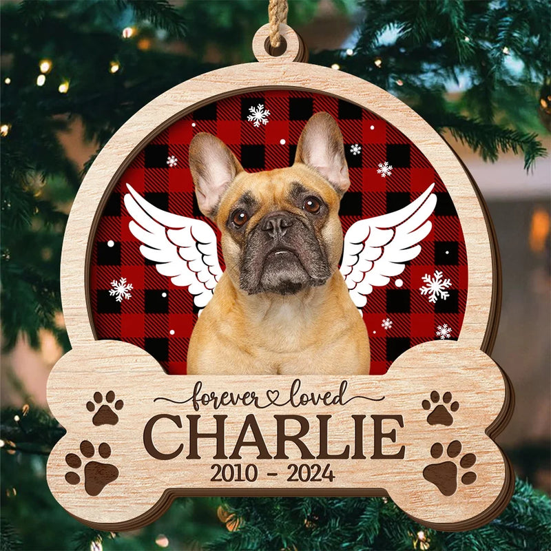 Custom Photo You Have Left My Life, But You Will Never Leave My Heart - Memorial Personalized Custom Shaped 2 Layered Wood Christmas Ornament - Sympathy Gift, Christmas Gift For Pet Owners, Pet Lovers