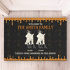 There's Some Horrors In This House - Family Personalized Custom Home Decor Decorative Mat - Halloween Gift For Family Members