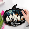 A Mask Tells Us More Than A Face - Family Personalized Custom 2-Layered Wooden Plaque With Stand - Halloween Gift For Family Members