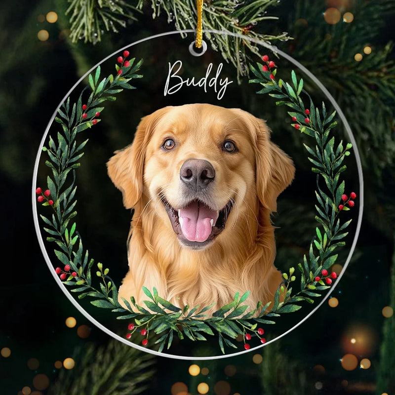 Custom Photo Wishing You A Christmas Filled With Wagging Tails And Wet Noses - Dog & Cat Personalized Custom Ornament - Acrylic Custom Shaped - Christmas Gift For Pet Owners, Pet Lovers