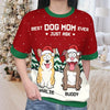 We Woof You A Hairy Christmas - Dog & Cat Personalized Custom All Over Print Adult Short Sleeve Sweater - Christmas Gift For Pet Owners, Pet Lovers