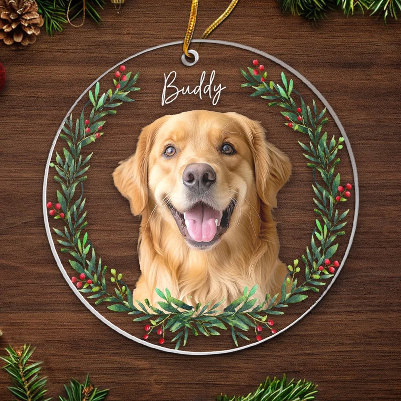 Custom Photo Wishing You A Christmas Filled With Wagging Tails And Wet Noses - Dog & Cat Personalized Custom Ornament - Acrylic Custom Shaped - Christmas Gift For Pet Owners, Pet Lovers