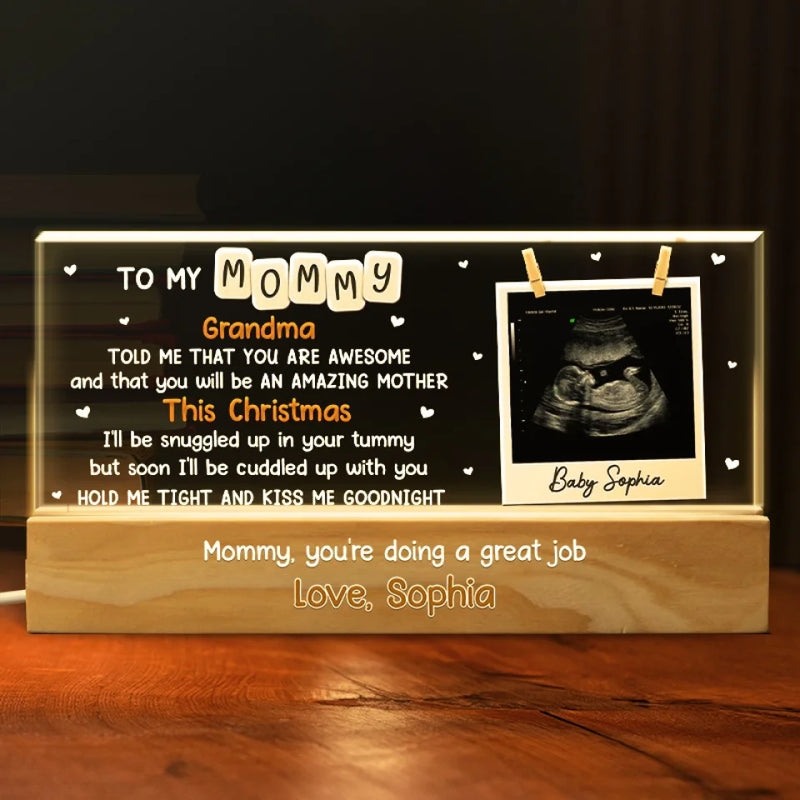 Custom Photo You Are Doing A Great Job - Family Personalized Custom Acrylic Letters 3D LED Night Light - Gift For Baby Kids, Newborn Baby