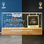 Custom Photo Baby Announcement Christmas Gifts for Mom - Personalized Acrylic Letters Night Light