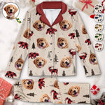 Custom Photo Paws And Reflect On The Joy Of The Season - Dog & Cat Personalized Custom Pajamas - Christmas Gift For Pet Owners, Pet Lovers