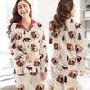 Custom Photo Paws And Reflect On The Joy Of The Season - Dog & Cat Personalized Custom Pajamas - Christmas Gift For Pet Owners, Pet Lovers