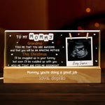 Custom Photo Baby Announcement Christmas Gifts for Mom - Personalized Acrylic Letters Night Light