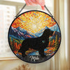 A Faithful Friend Is Never Forgotten - Memorial Personalized Custom Stained Glass Window Hanging Suncatcher - Sympathy Gift For Pet Owners, Pet Lovers