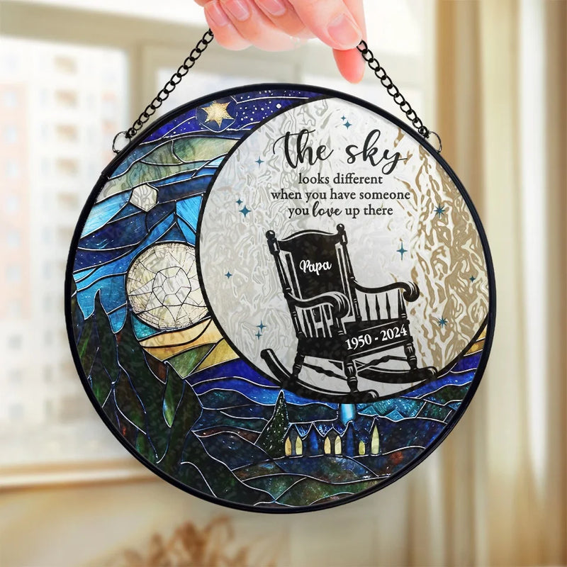 A Beautiful Soul Is Never Forgotten - Memorial Personalized Custom Stained Glass Window Hanging Suncatcher - Sympathy Gift For Family Members
