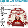 Custom Photo Holidays Are Better With You By My Side - Couple Personalized Custom Ugly Sweatshirt - Unisex Wool Jumper - Christmas Gift For Husband Wife, Anniversary
