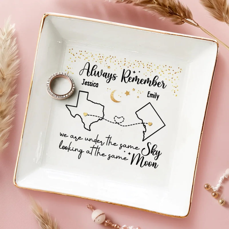 Celebrate Your Connection With A Dish Full Of Love - Bestie Personalized Custom Jewelry Dish - Gift For Best Friends, BFF, Sisters