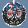 You Make Every Day Feel Like Christmas - Couple Personalized Custom Circle Glass Ornament - Christmas Gift For Husband Wife, Anniversary