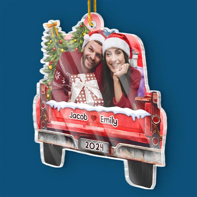 Custom Photo You And I Are The Perfect Christmas Story - Couple Personalized Custom Ornament - Acrylic Custom Shaped - Christmas Gift For Husband Wife, Anniversary