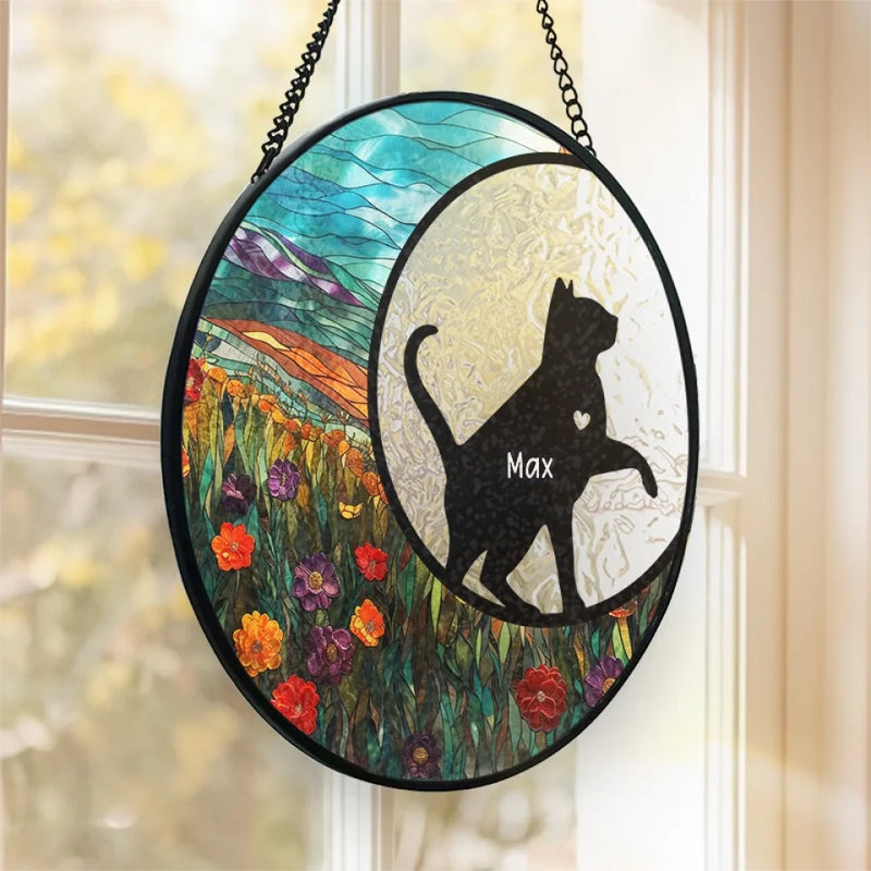 You Are My Angel, You Are Always By My Side - Memorial Personalized Custom Stained Glass Window Hanging Suncatcher - Sympathy Gift For Pet Owners, Pet Lovers