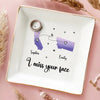 Long Distance The Best Of Me Is Yet To Come - Bestie Personalized Custom Jewelry Dish - Gift For Best Friends, BFF, Sisters