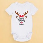 Custom Name My First Christmas Gifts for Baby - Personalized Baby Onesies