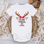 Custom Name My First Christmas Gifts for Baby - Personalized Baby Onesies
