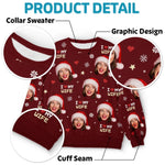 Custom Photo Together Is The Best Place To Be This Christmas - Couple Personalized Custom Ugly Sweatshirt - Unisex Wool Jumper - Christmas Gift For Husband Wife, Anniversary