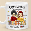 You Are Blood, You Are Sisters - Besties Personalized Custom Mug - Autumn Fall Gift For Best Friends, BFF, Sisters