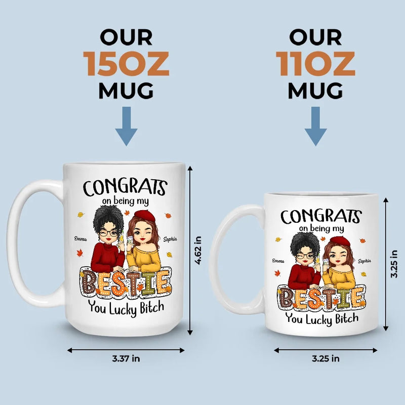 You Are Blood, You Are Sisters - Besties Personalized Custom Mug - Autumn Fall Gift For Best Friends, BFF, Sisters