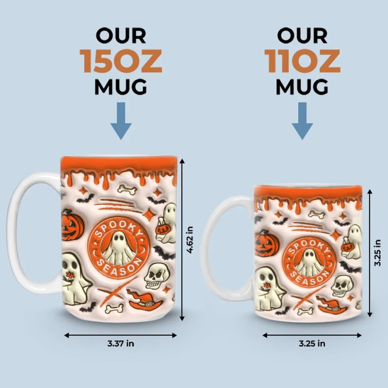 Too Cute To Spook - Dog Personalized Custom 3D Inflated Effect Printed Mug - Halloween Gift For Pet Owners, Pet Lovers