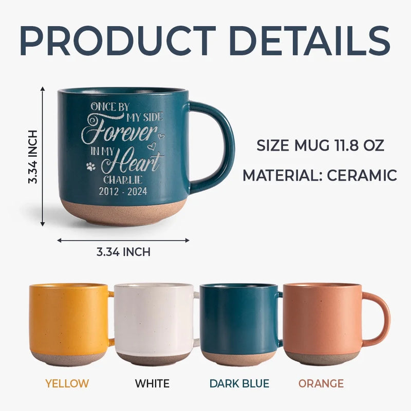 The Moment Your Heart Stopped, Mine Changed Forever - Memorial Personalized Custom Pottery Mug - Sympathy Gift For Pet Owners, Pet Lovers