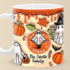 Notre famille est un vrai cri - Mug personnalisé avec effet gonflé 3D - Cadeau d'Halloween pour les membres de la famille