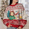 Rockin' Around The Christmas Tree, With My Pet And Me - Dog & Cat Personalized Custom Ugly Sweatshirt - Unisex Wool Jumper - Christmas Gift For Pet Owners, Pet Lovers